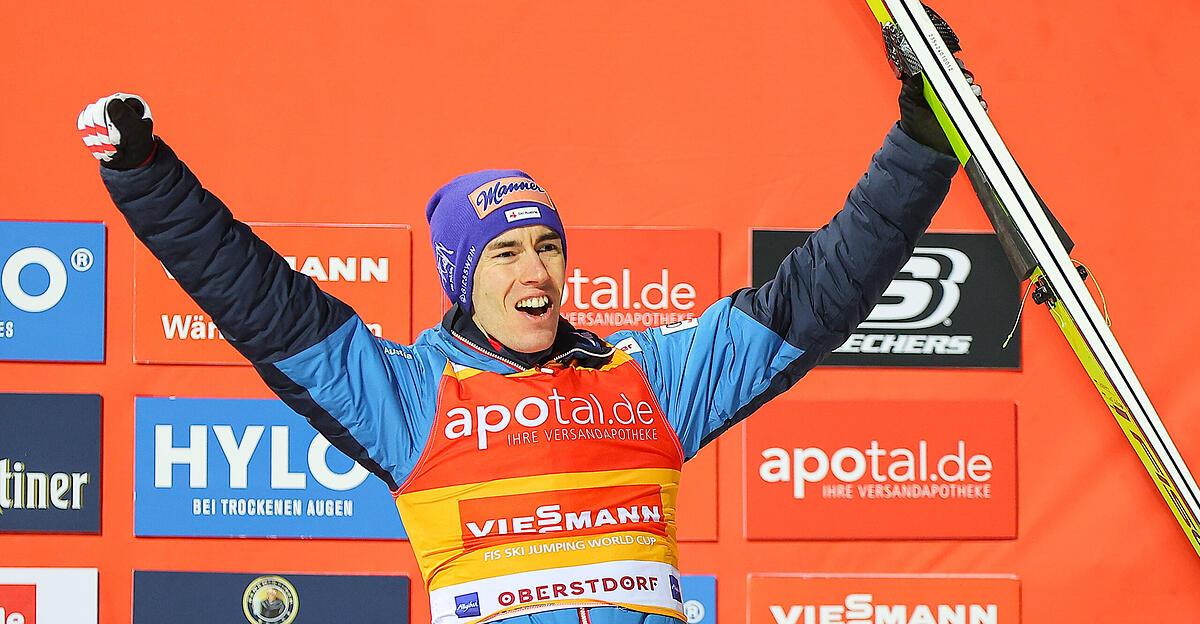 Skifliegen: Stefan Kraft in Oberstdorf 3. vor Hayböck